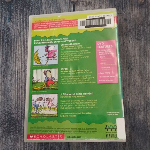 Chrysanthemum and more Kevin Henkes Stories Scholastic Video Collection DVD - Picture 2 of 7
